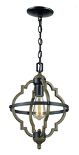  11092 DBZ - 1LT MINI-PENDANT WOOD BARREL-D